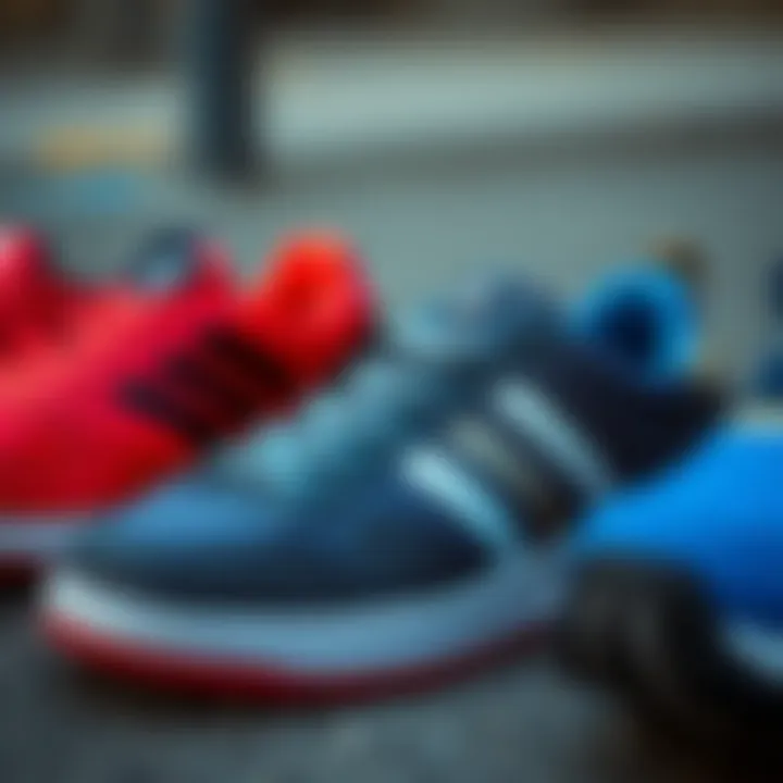 Comparison of various brands of sporty shoes