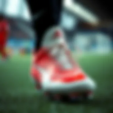 Close-up of Neymar's stylish football boots showcasing design features