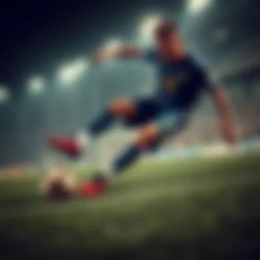 Dynamic football gameplay highlighting Neymar's footwear performance