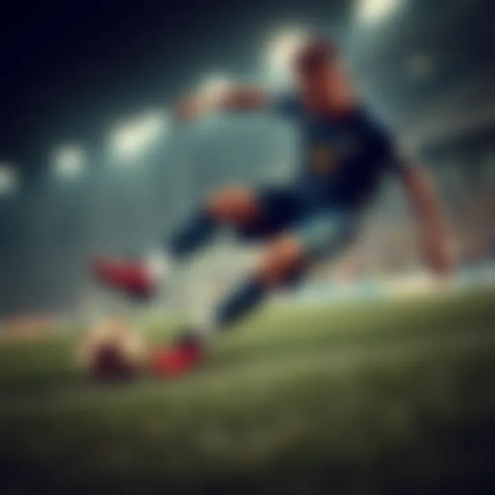 Dynamic football gameplay highlighting Neymar's footwear performance