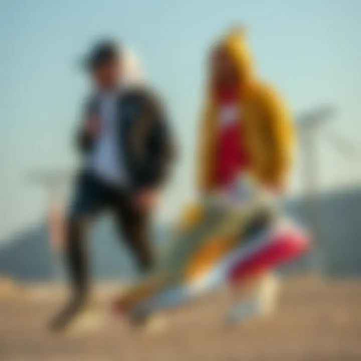 Various styling options with Nike 270 Air Max in sporty outfits.