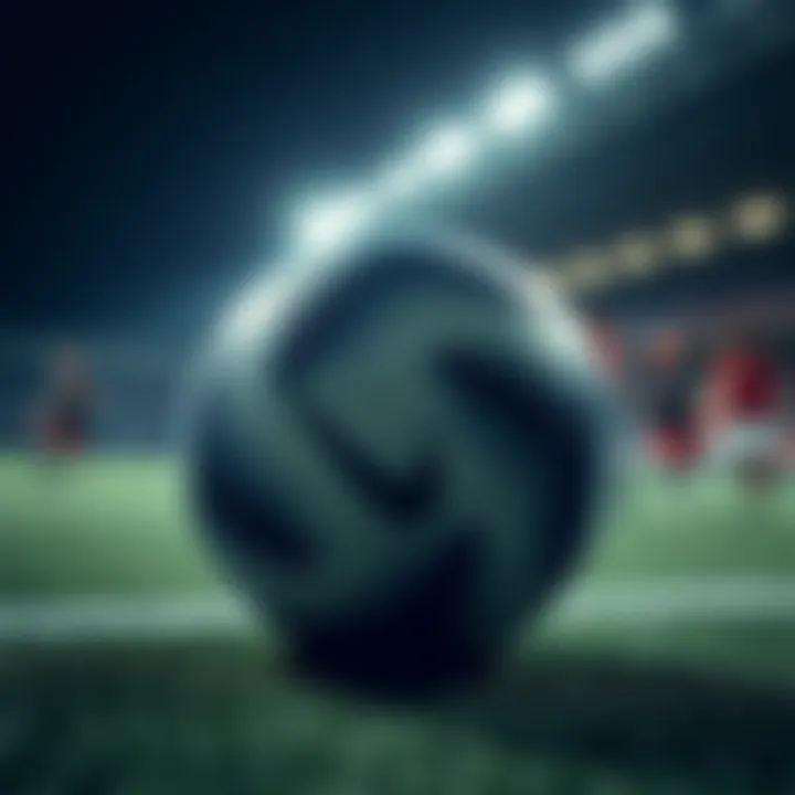 Nike Aerow Sculpt football on the field with players in action