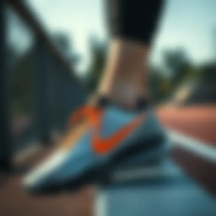 Lifestyle shot with Nike Air Kahverengi during an outdoor activity