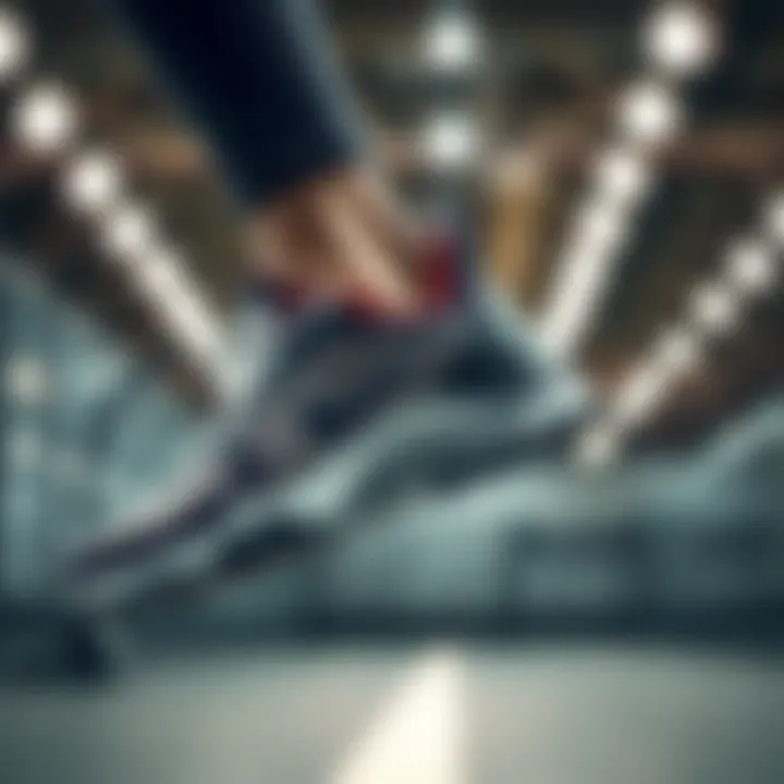 User enjoying a dynamic sports activity wearing Nike Air More