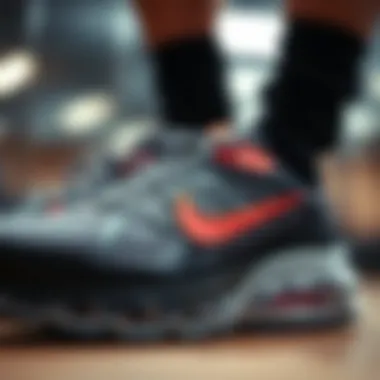 Close-up of Nike AirMax detailing and design