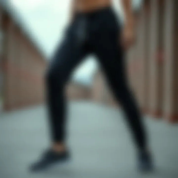 Sleek black Nike sweatpants styled with a sporty outfit