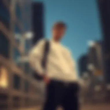 Man showcasing casual look with Nike black sweatpants in urban setting