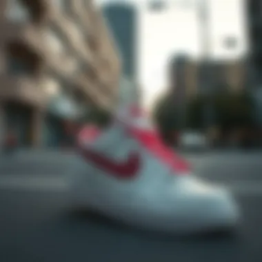 Lifestyle shot of Nike Court Royale in an urban setting