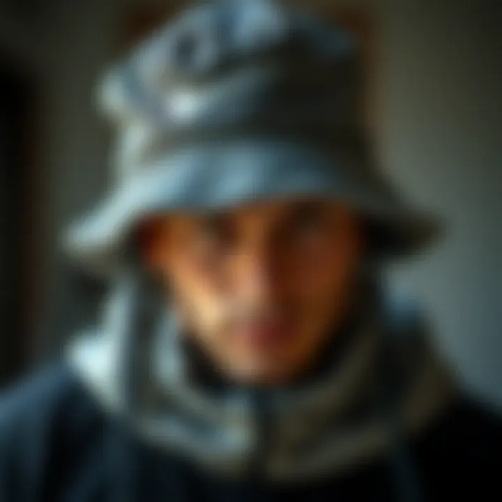 Close-up of Nike fisherman's hat showcasing material quality