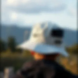 Stylish Nike fisherman's hat in outdoor setting