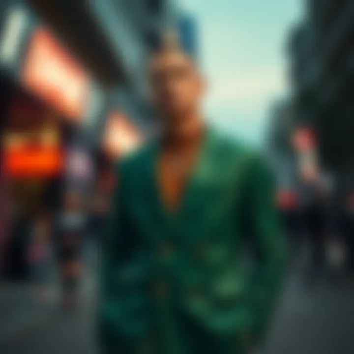 Nike green blazer showcasing vibrant streetwear style