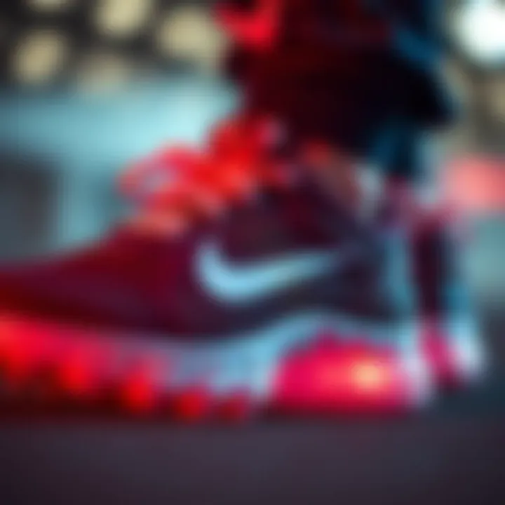 Detail view of Nike technology in kids footwear