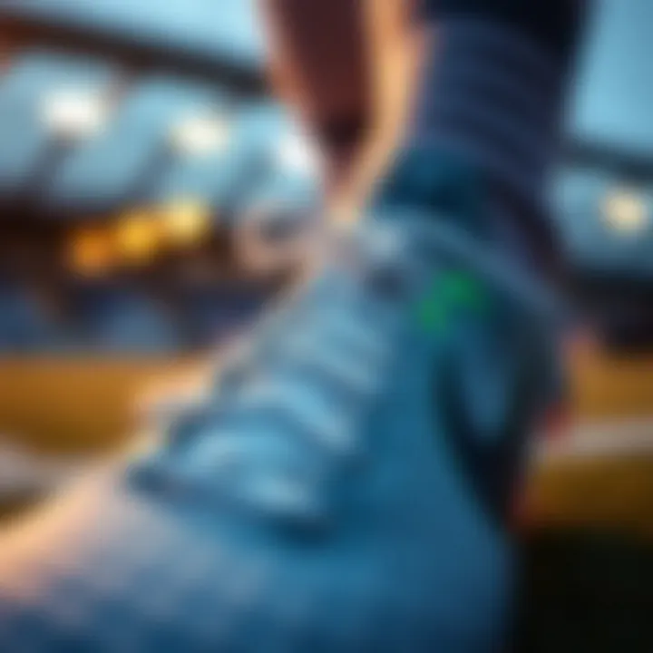 Close-up of advanced technology used in Nike soccer shoes