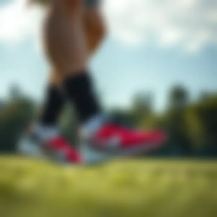 Athlete showcasing performance with Nike soccer shoes on the field