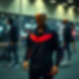 Stylish Nike tracksuit on display showcasing innovative design