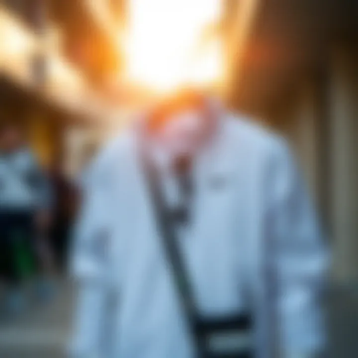 Nike white jacket displayed with casual outfit accessories