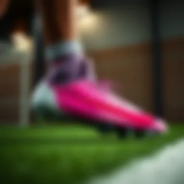 Stylish presentation of Nike Phantom football boots in a trendy sports setting