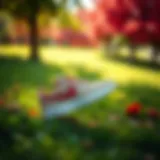 Stylish Nike shoes for boys in a vibrant park setting