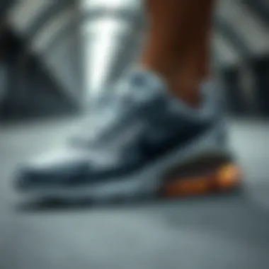 Close-up of Nike sneakers showcasing innovative design features