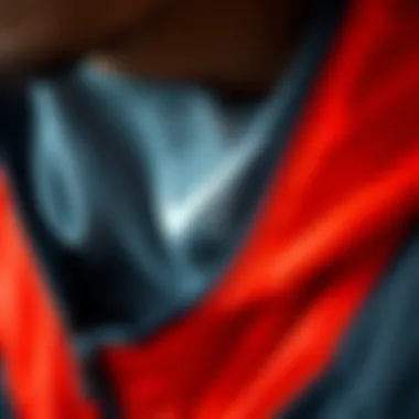 Close-up of high-quality materials used in Nike sports athlete