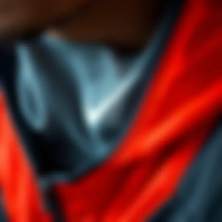 Close-up of high-quality materials used in Nike sports athlete