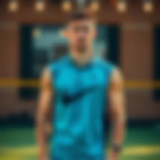 Stylish athlete showcasing Nike sports apparel