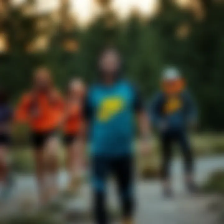 Group of friends enjoying an outdoor activity dressed in Nike clothing