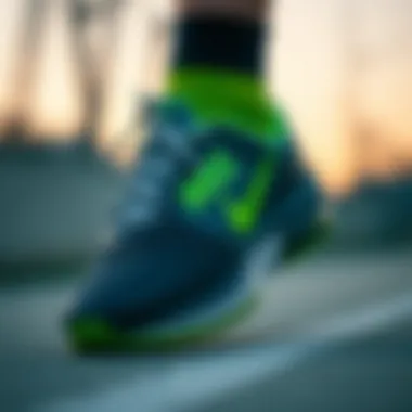 Close-up of Nike TC 7900 showcasing its unique design features