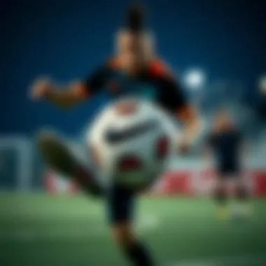 An amateur player showcasing skills with a Nike Team football