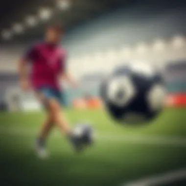 A professional player training with a Nike Team football