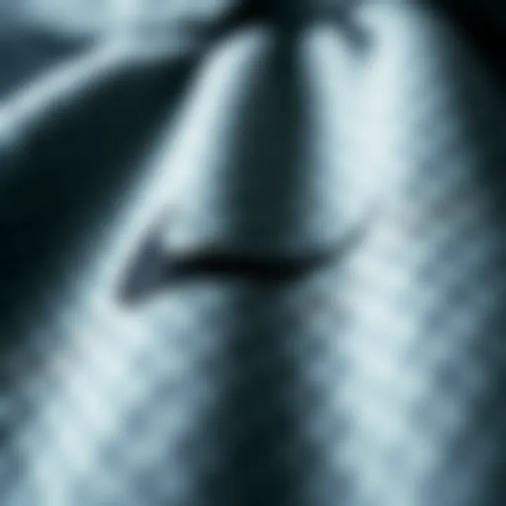 Close-up of Nike Tech Fleece fabric showcasing its unique texture and quality