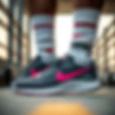 Stylish Nike Zoom shoes paired with athletic apparel