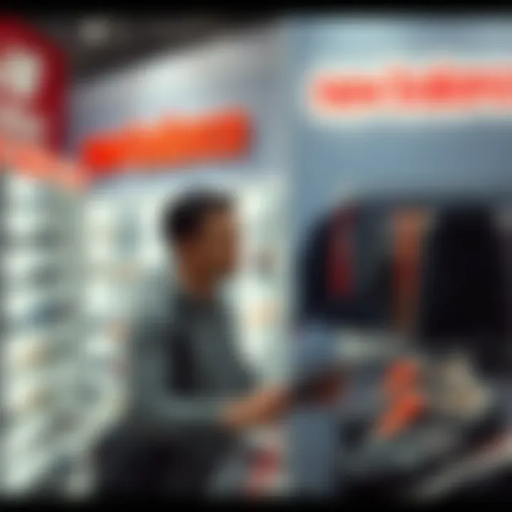 A person browsing an online store for New Balance products