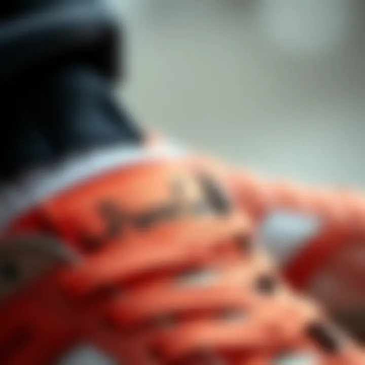 Close-up of Pierre Cardin logo on sneaker