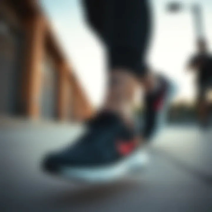 User wearing Pierre Cardin sports shoes during activity