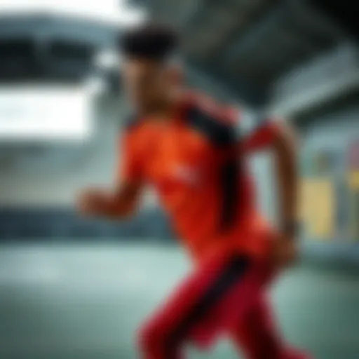 Dynamic athlete showcasing Puma Caven apparel in action