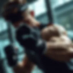 Dynamic athlete showcasing Puma gloves during a high-intensity workout