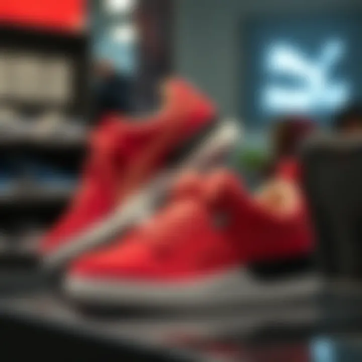 Stylish Puma bow shoes on display