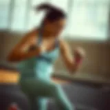 Dynamic athlete showcasing Puma's innovative women's sportswear during a workout