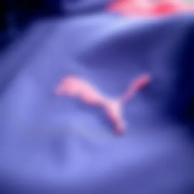 Close-up of Puma's technical fabric highlighting comfort and performance in sportswear