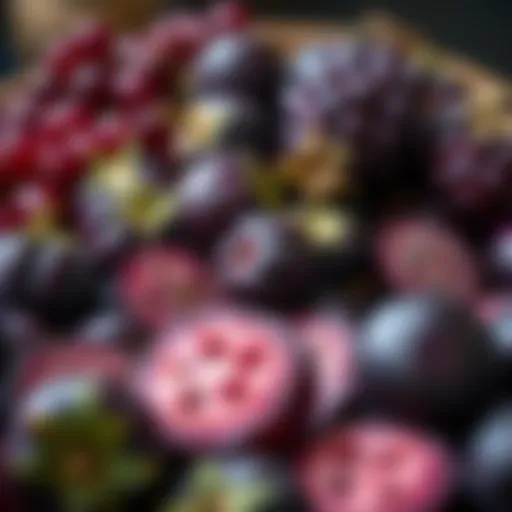 Vibrant array of purple fruits showcasing their nutritional richness