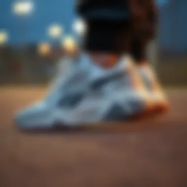 Close-up of Reebok shoes highlighting comfort features