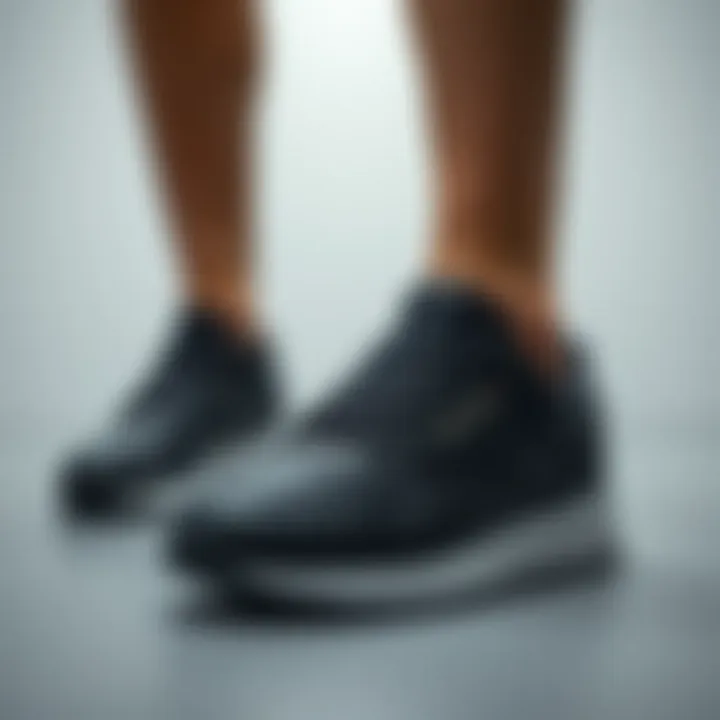 Elegant Design of Reebok Sneakers Stylish black Reebok sneakers on a minimalist background