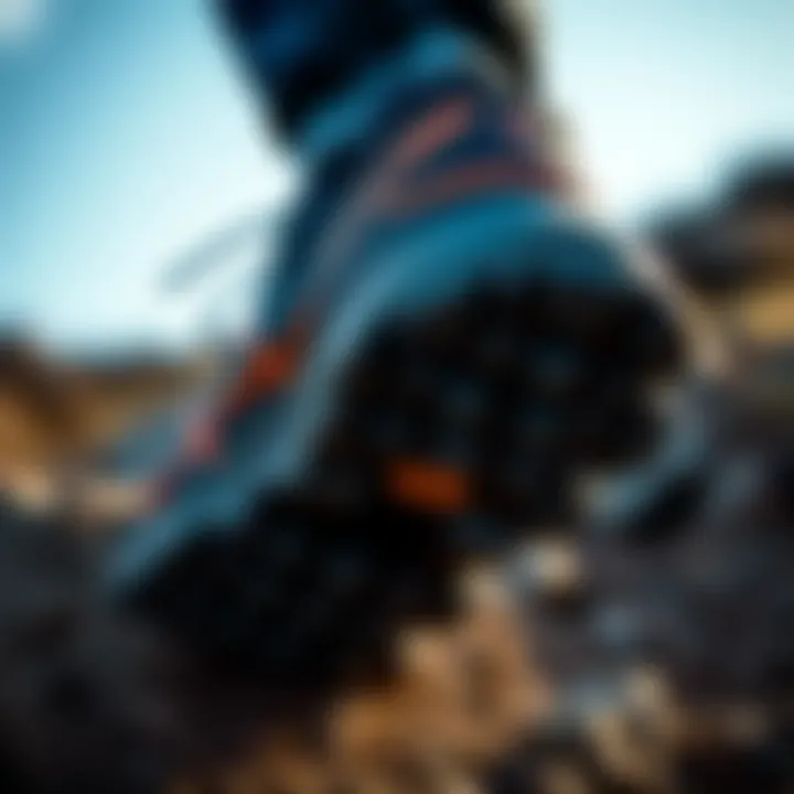 Superior Traction of Salomon Alphacross 4 Close-up of the Salomon Alphacross 4 sole highlighting its traction capabilities