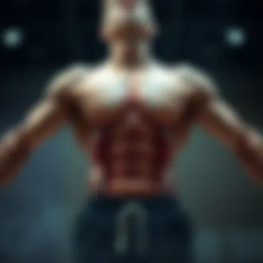 Illustration of six-pack abdominal muscles