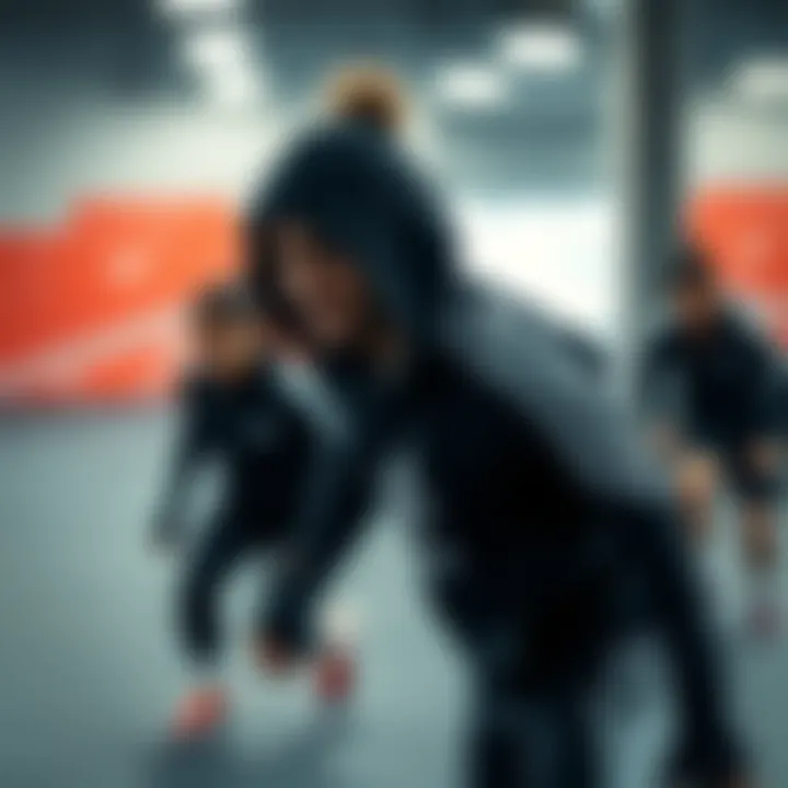 Dynamic black Adidas apparel in action during a workout