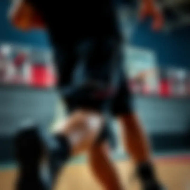 Experience the movement with black basketball shorts Dynamic basketball shorts in action