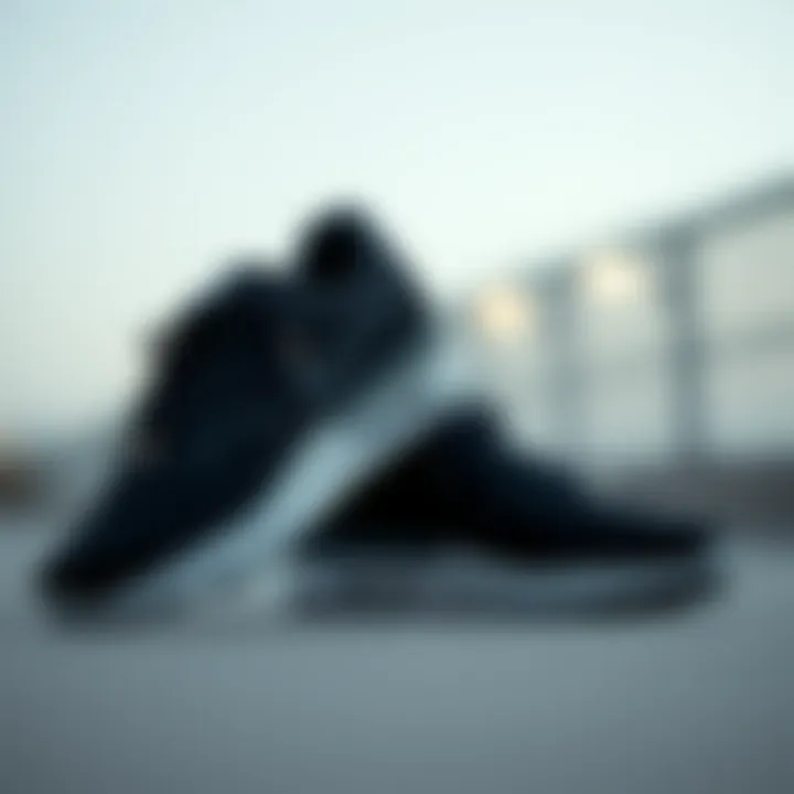 Black Nike shoes blending comfort and design