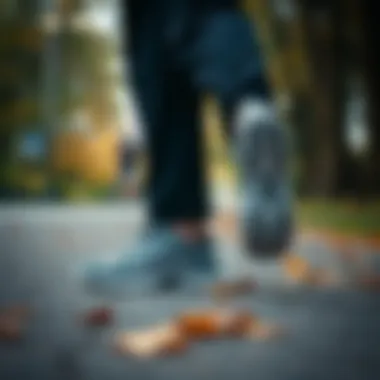 Person enjoying a walk in Skecher D Lites shoes