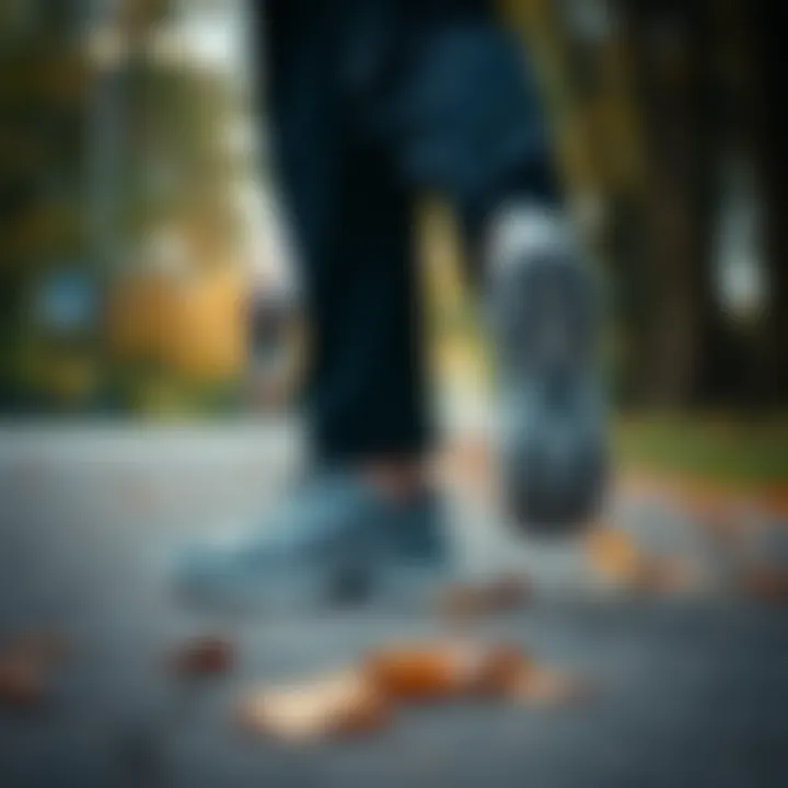 Person enjoying a walk in Skecher D Lites shoes